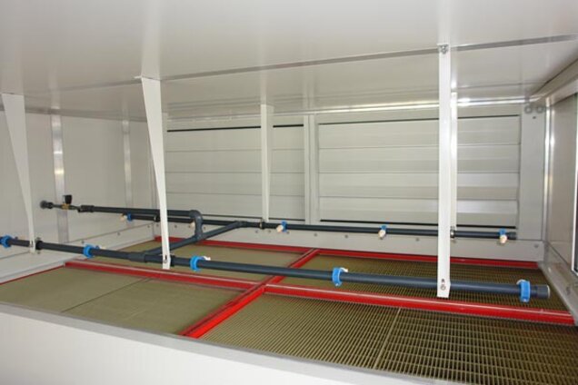 Adiabatic cooling ASB system